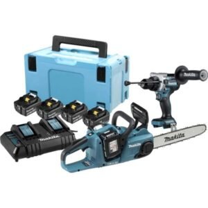 Kit MAKITA: Motosserra DUC353 + Parafusadeira/Furadeira de Impacto DHP486 (cópia)